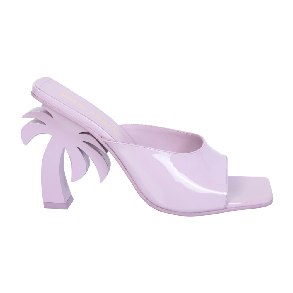 Palm Angels Women's Pink Palm Beach Leather Sandals