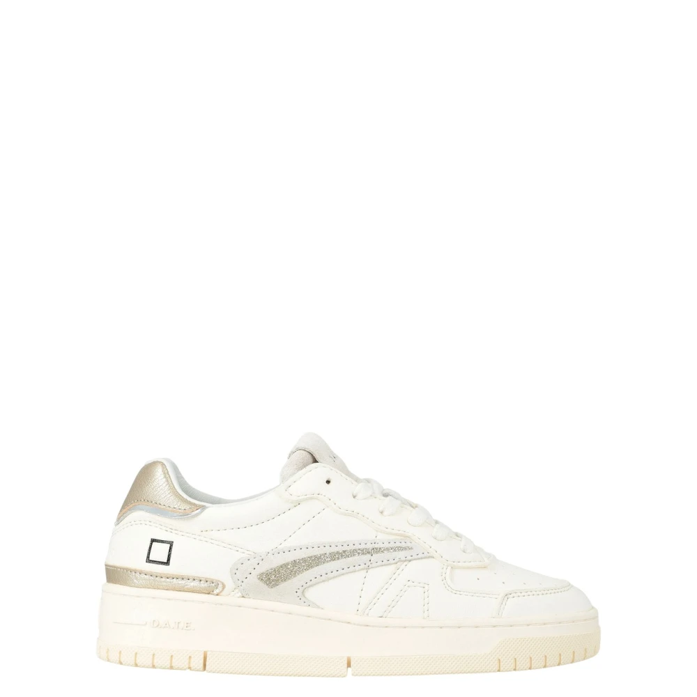 D.a.t.e. Women's White Sneakers, 4 Uk, Torneo Shiny Ivory