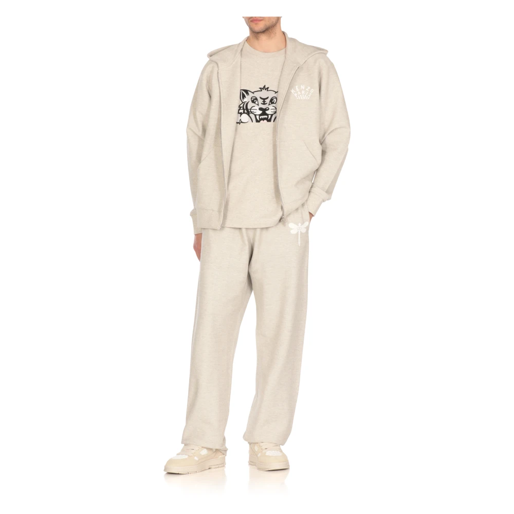 Kenzo Grijze Katoenen Elastische Taillebroek Gray Heren