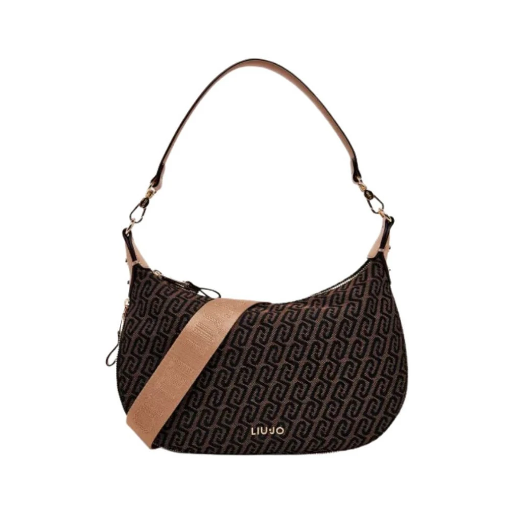 Liu Jo Donna Marrone - Borsa A Spalla Media In Jacquard - Bags - One Size