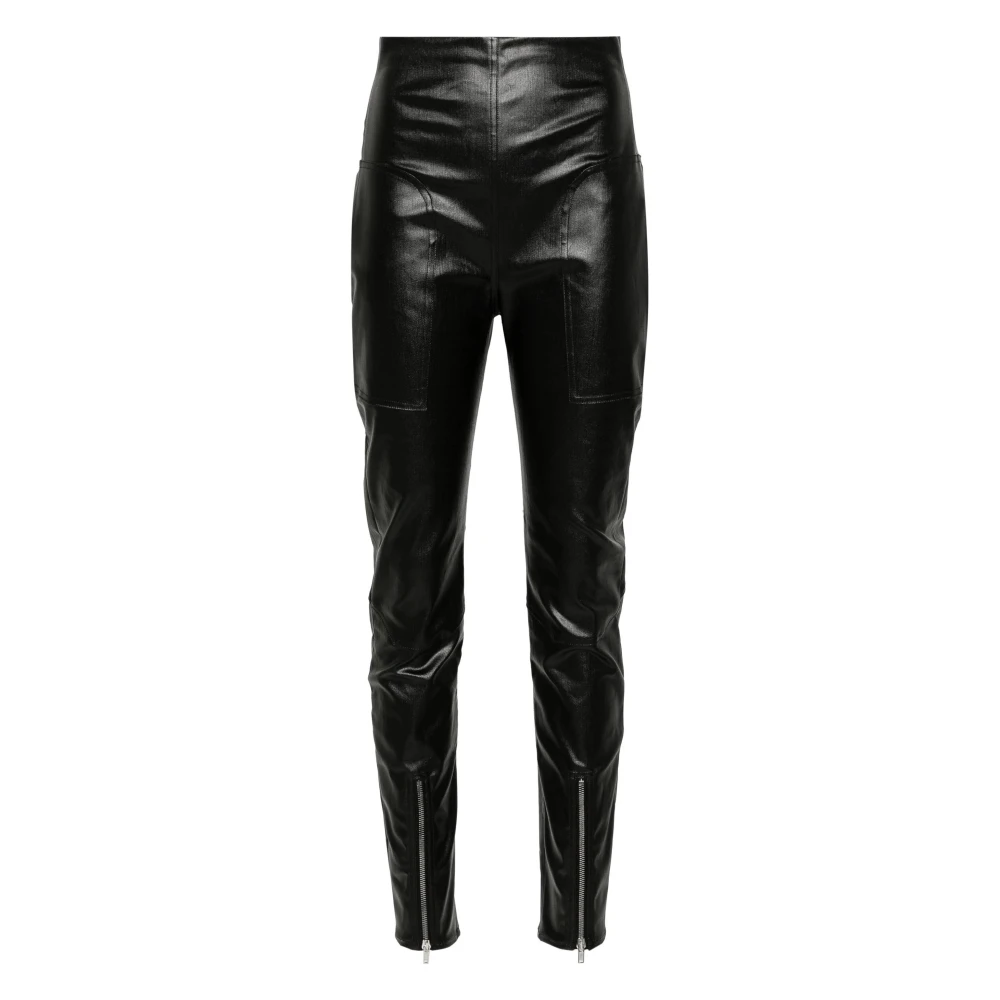 Rick Owens Casual Zwart Katoen Elastaan Leggings Black Dames