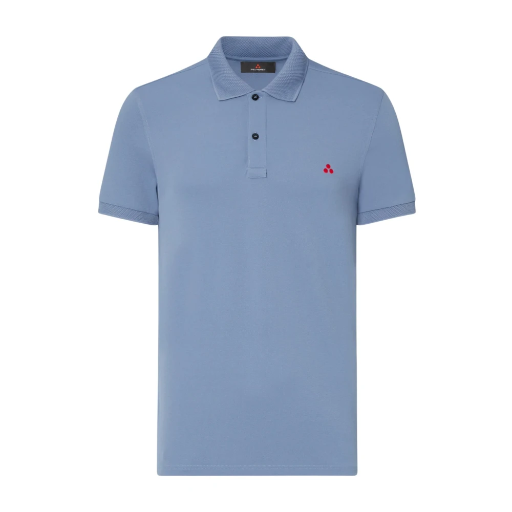 Peuterey Blue Polo Shirts, Male, M, Plantago 02 Polo