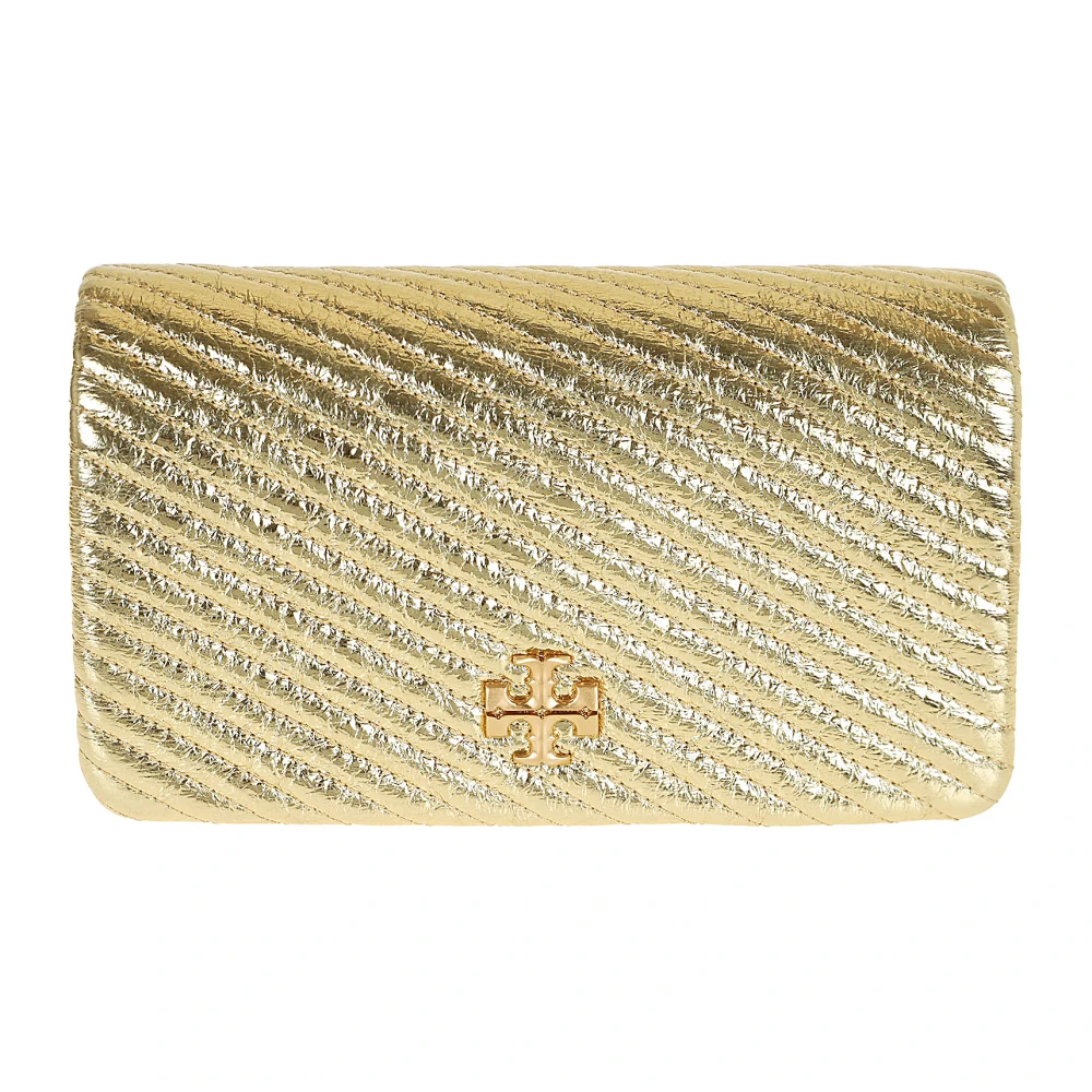 TORY BURCH Metallic Portemonnee Kira Stijl Yellow Dames