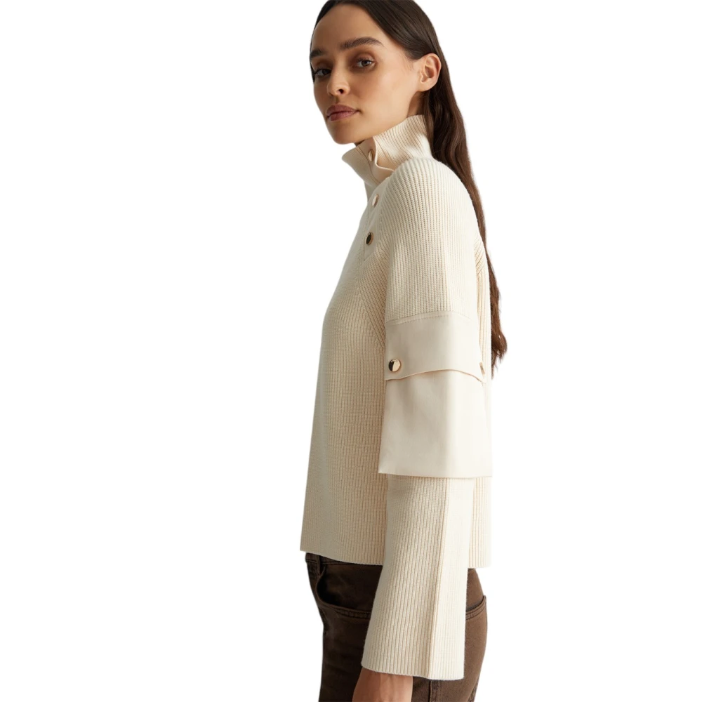 Liu Jo Stijlvolle Gebreide Top Beige Dames