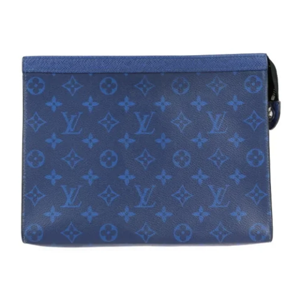Louis Vuitton Vintage Pre-owned Leather clutches Blue Dames