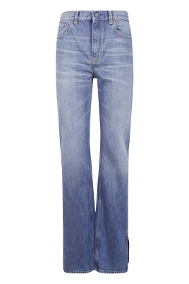 Split Hem Straight Jeans