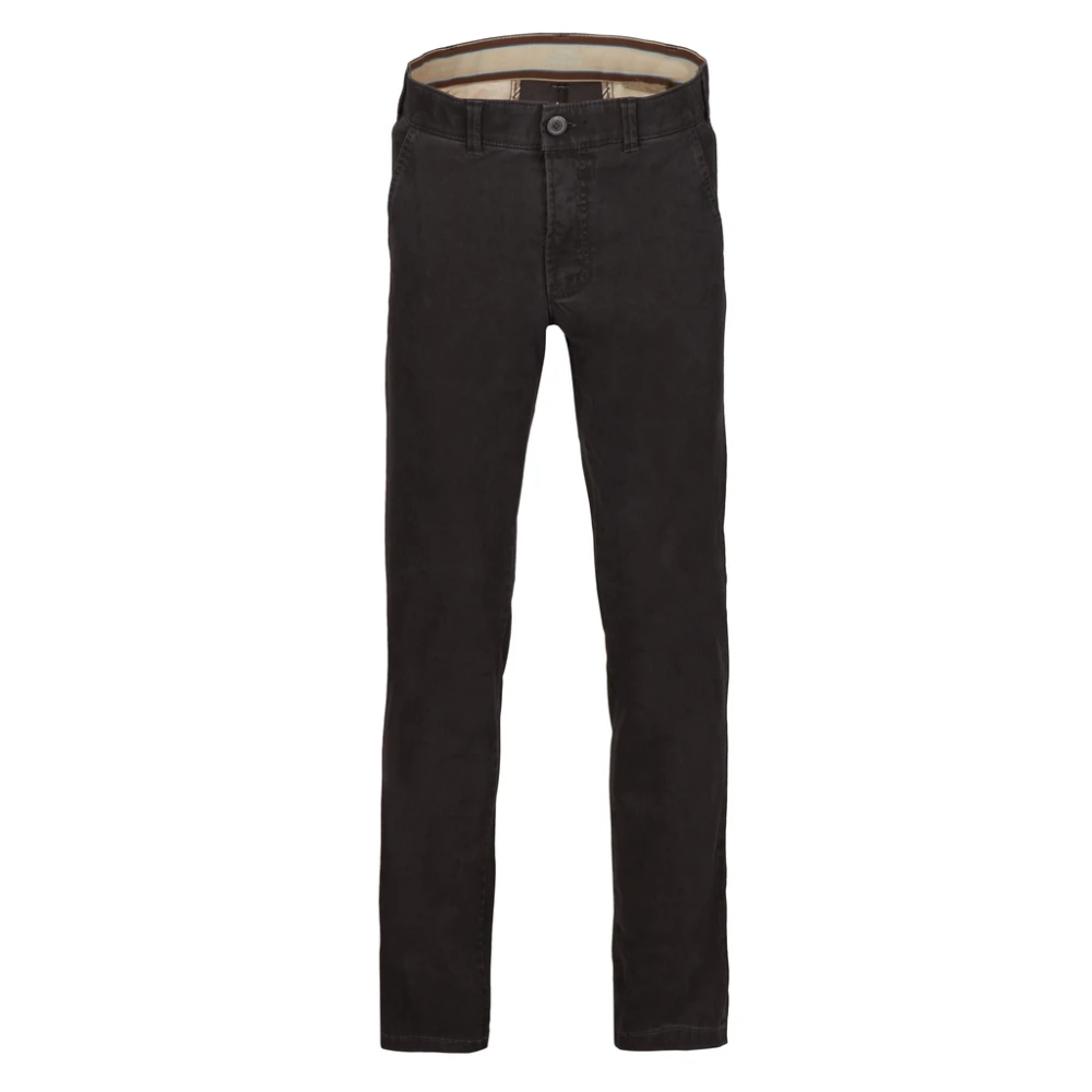 Club of comfort High-Stretch Flat Front Broek Gray Heren