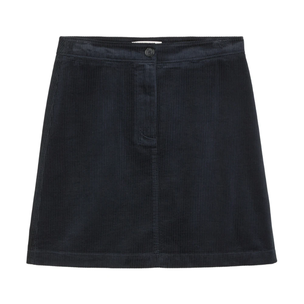 Marc O'Polo Cord minirok recht Blue Dames