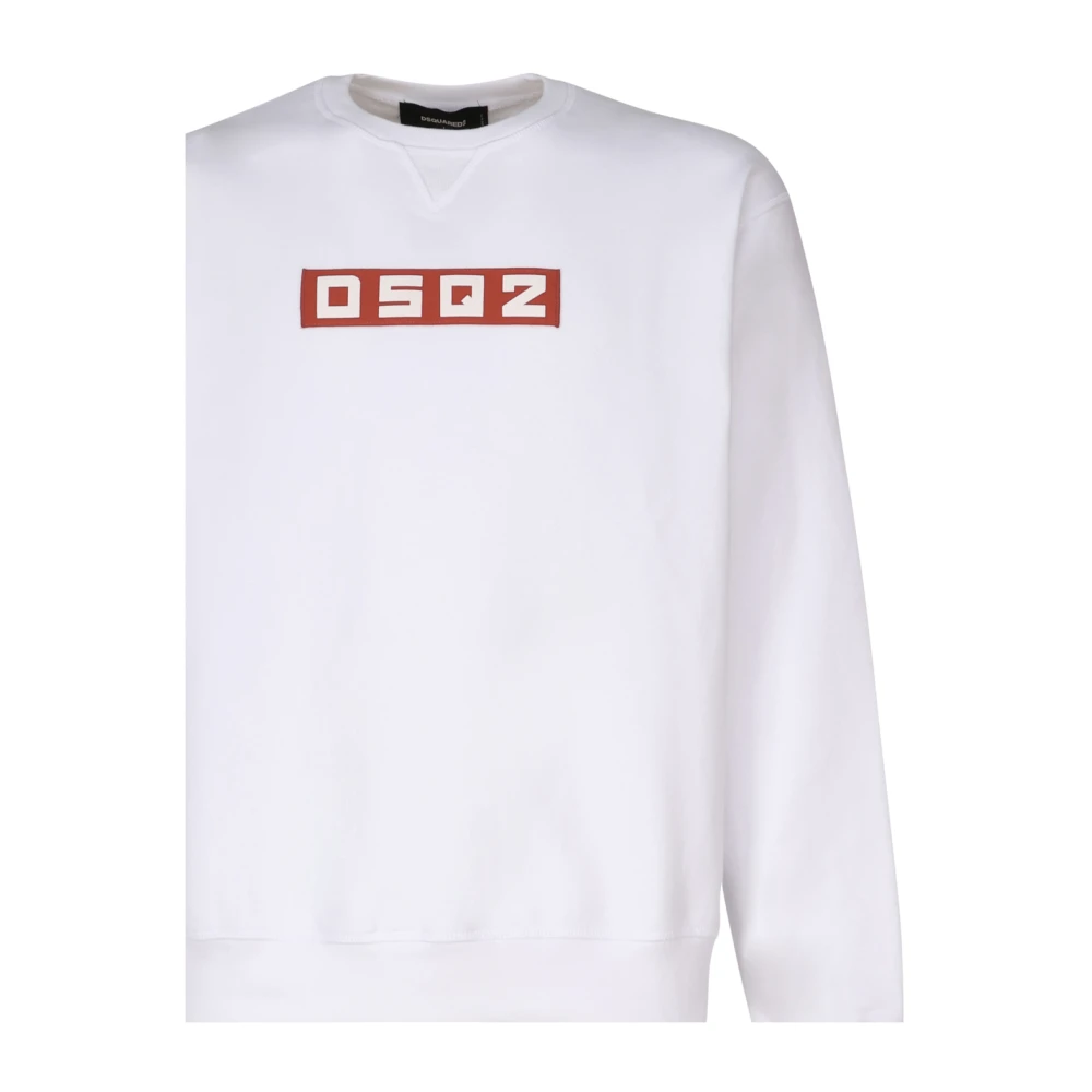 Dsquared2 Witte Sweaters met 98% Katoen White Heren