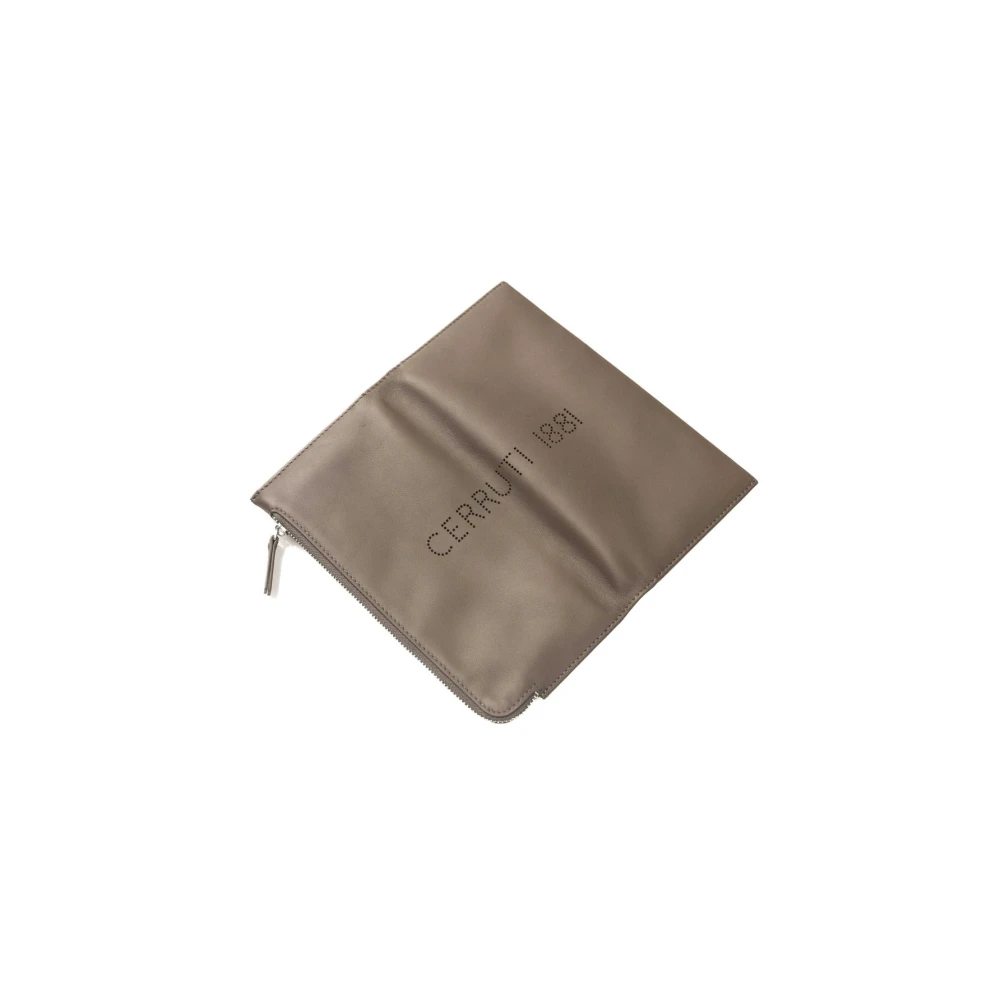 Cerruti 1881 Leren portemonnee met voorlogo Brown Heren