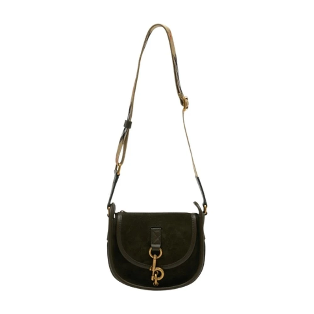 Burberry Women's Green Ll Mini B Clip Messenger Crossbody