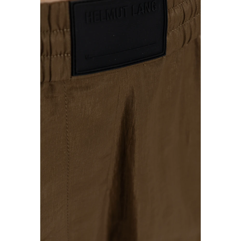 Helmut Lang Shorts met logopatch Brown Dames