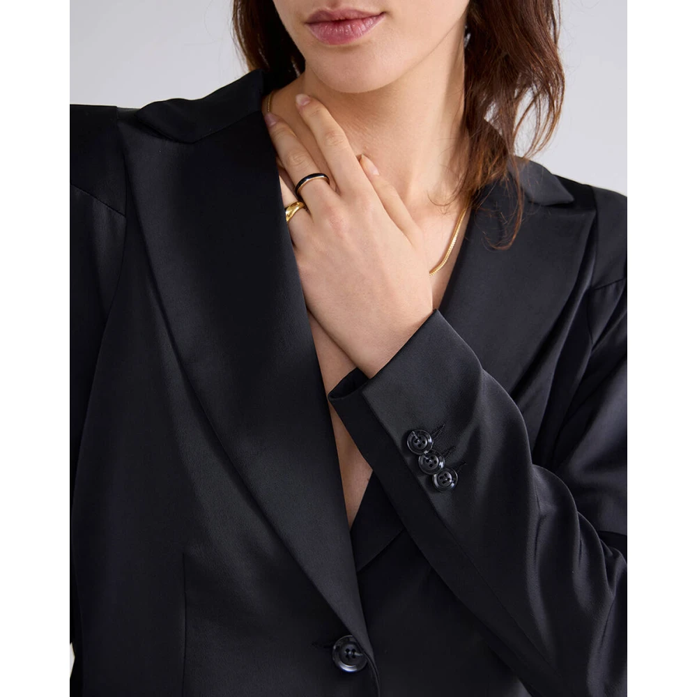 Summum Woman Crepe Viscose Blend Blazer Black Dames