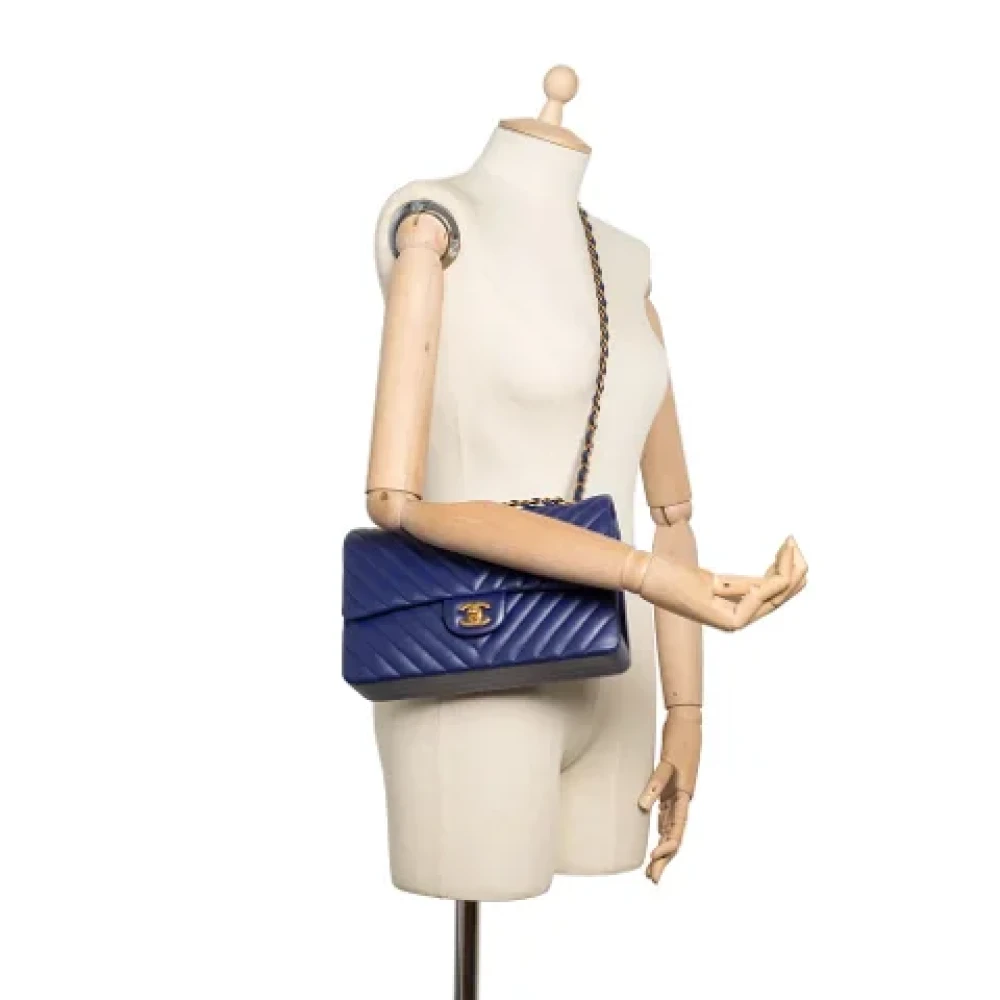 Chanel Vintage Pre-owned Leather chanel-bags Purple Dames