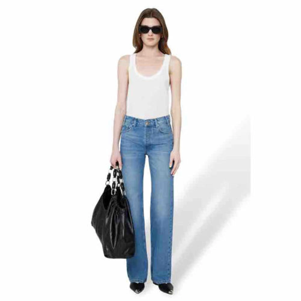Anine Bing Zacht Cashmere Blend Tanktop White Dames