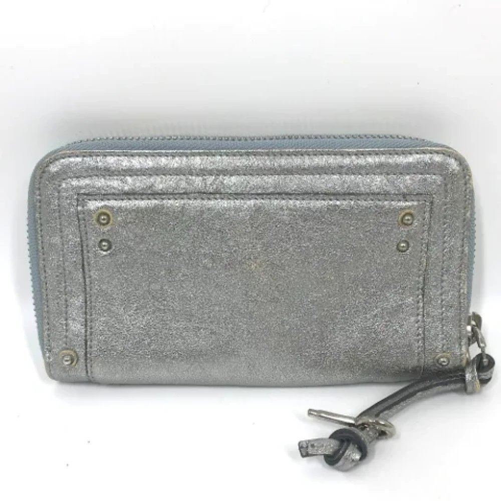 Chloé Pre-owned Leather wallets Gray Heren