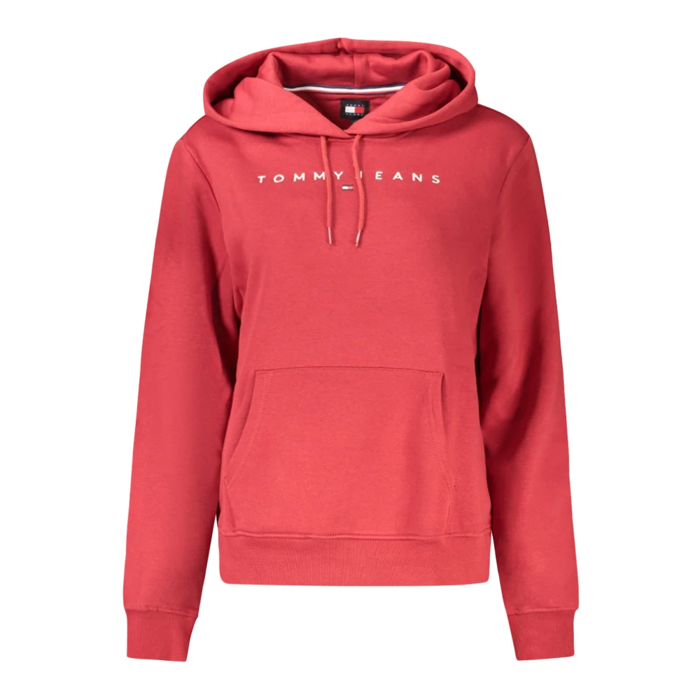Tommy Hilfiger Rode hoodie met borduursel en logo Red Dames
