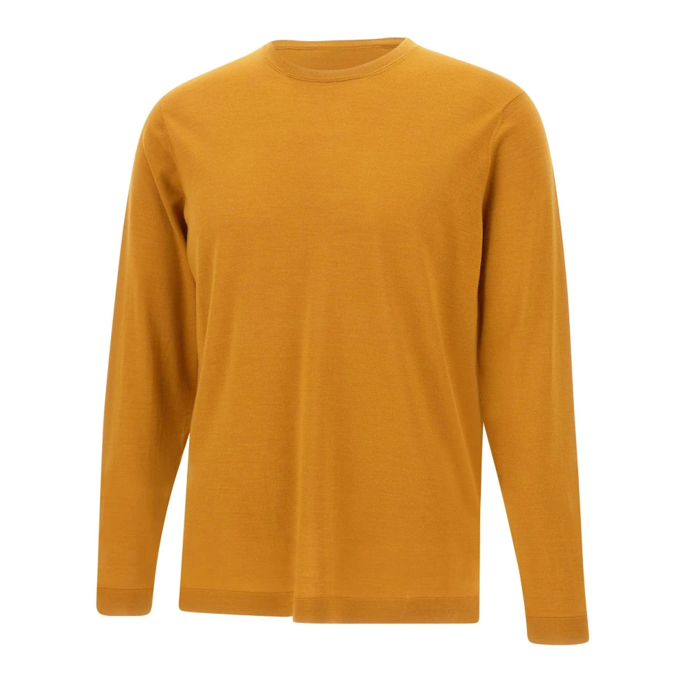 Filippo De Laurentiis Luxe Wol Zijde Kasjmier Trui Yellow Heren