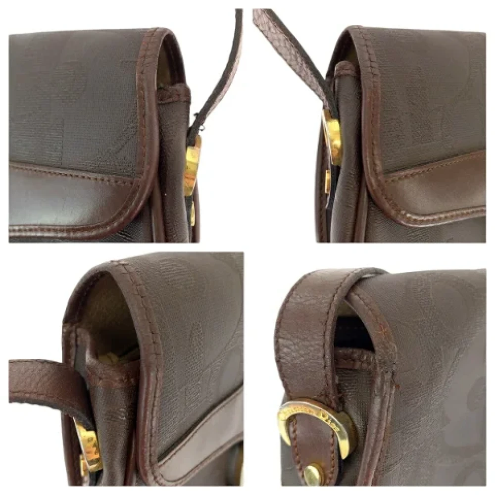 Dior Vintage Pre-owned Canvas crossbody-bags Brown Dames