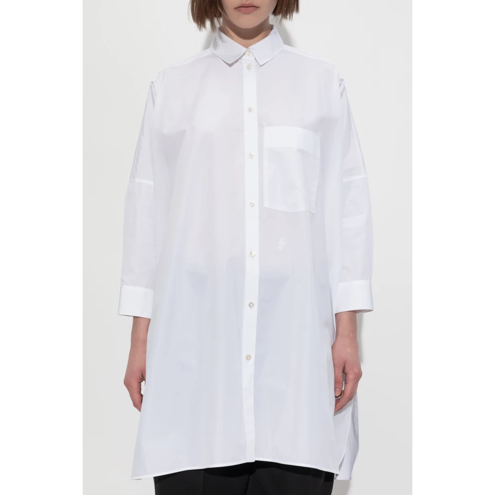 Jil Sander Losvallend overhemd White Dames