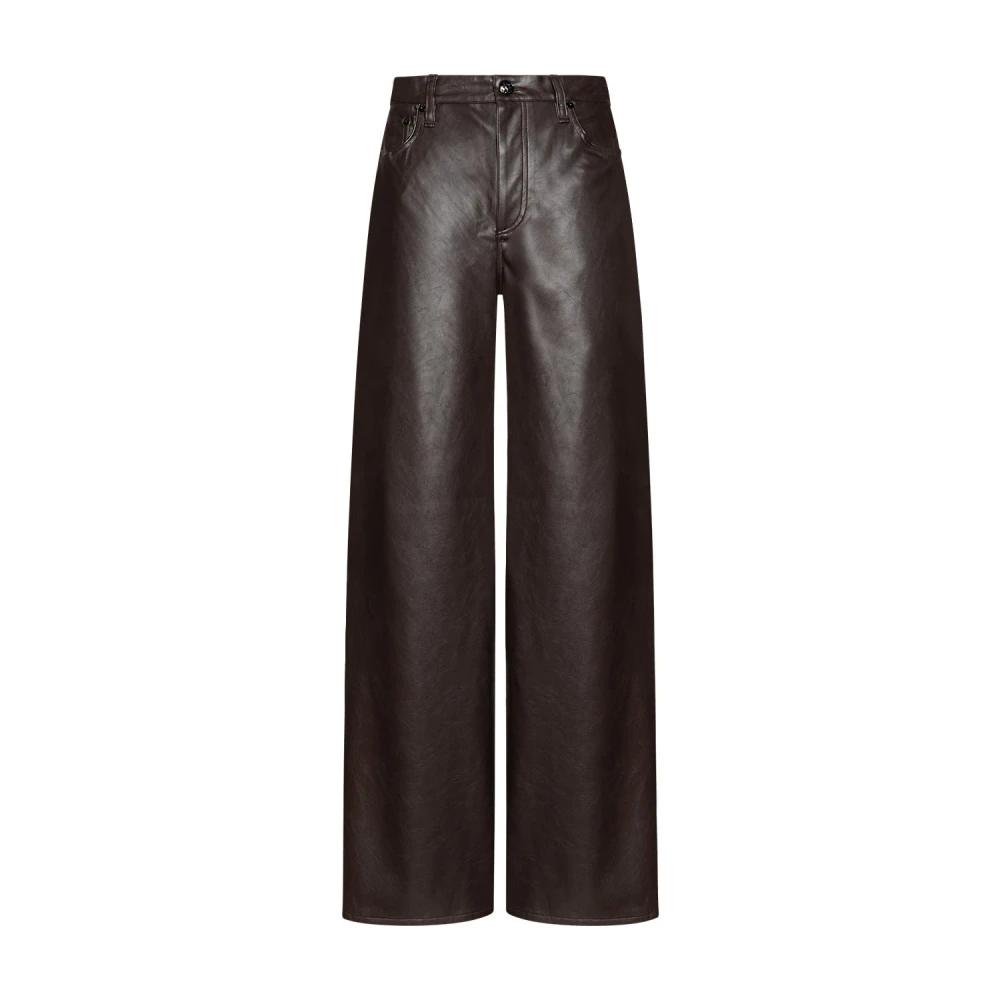 Rag & Bone Nep lederen broek voor elke gelegenheid Brown Dames