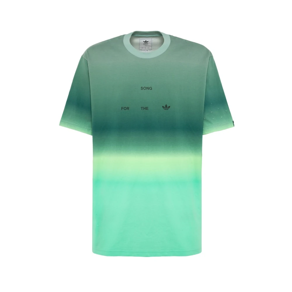 Adidas Originals Futuristisch Katoenen T-Shirt met Logo Print Green Heren