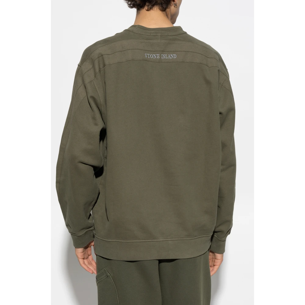 Stone Island Sweatshirt met Logo Green Heren