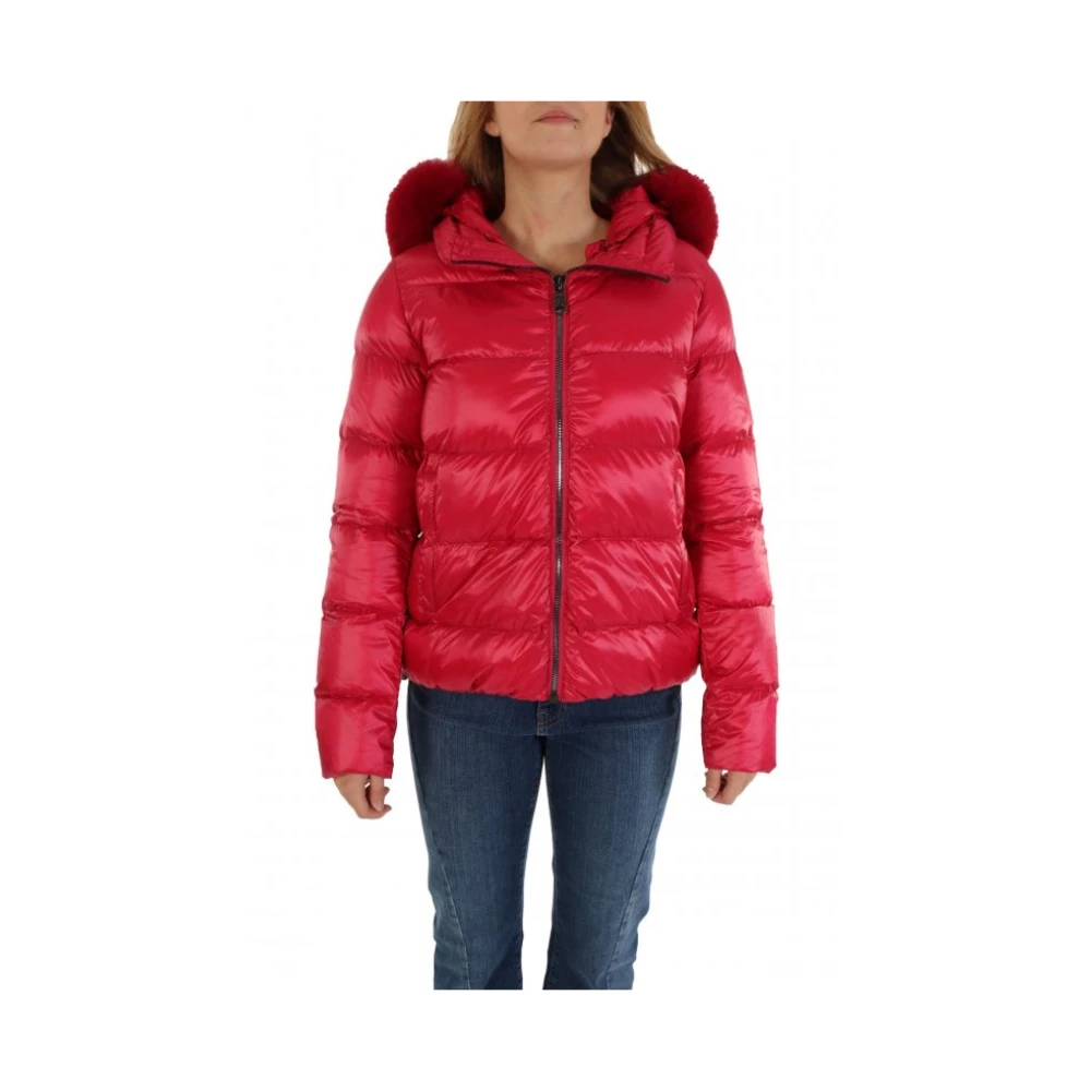 Colmar Vrouw Rood Jassen Dames, S, Leer, Down Jacket