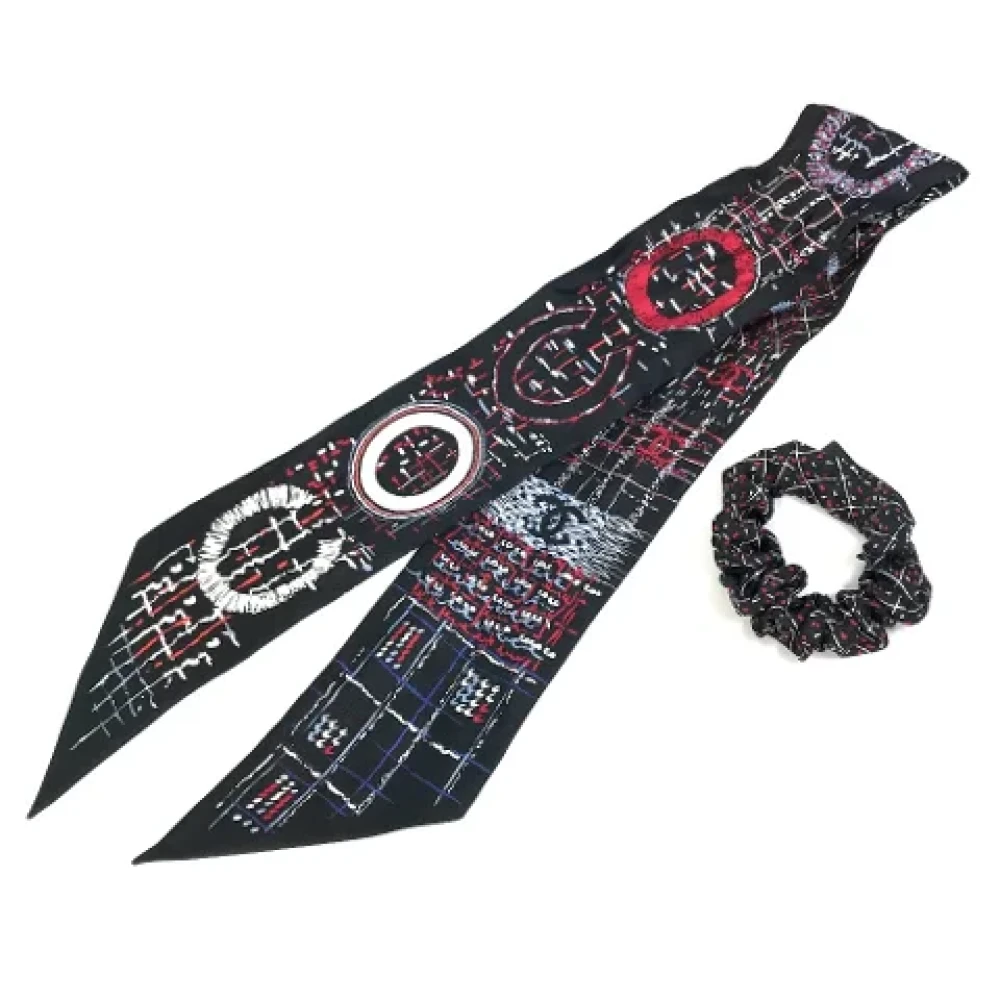 Chanel Vintage Pre-owned Fabric hair-accessories Black Dames