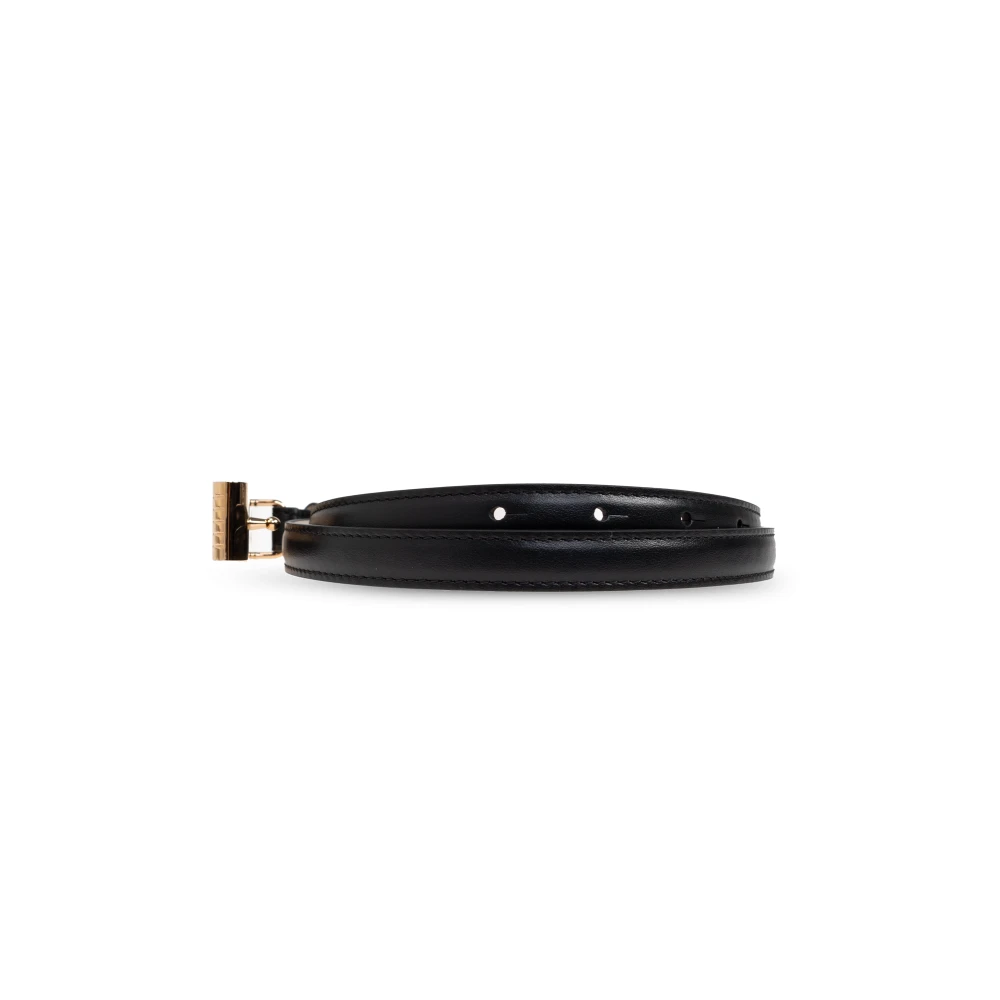 Versace Leren riem Black Dames