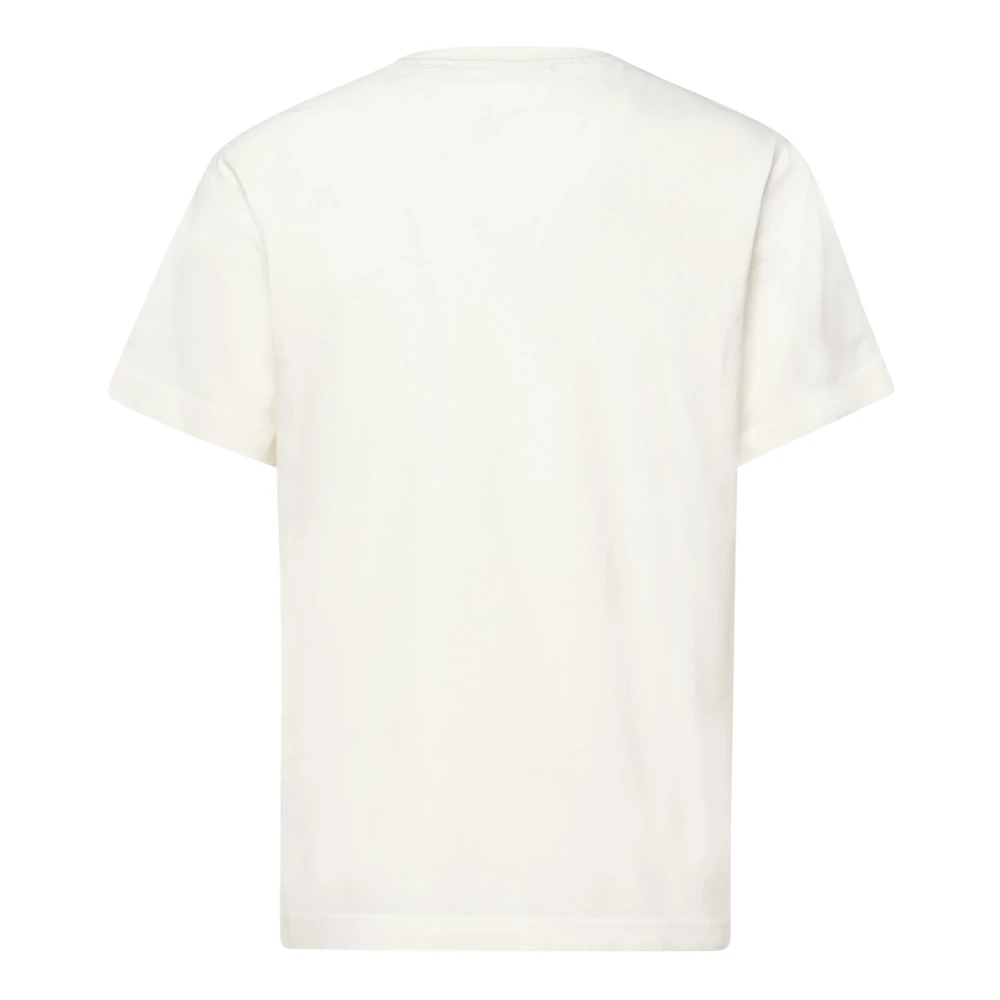 Burberry Wit Katoenen T-shirt met Equestrian Knight Logo White Heren