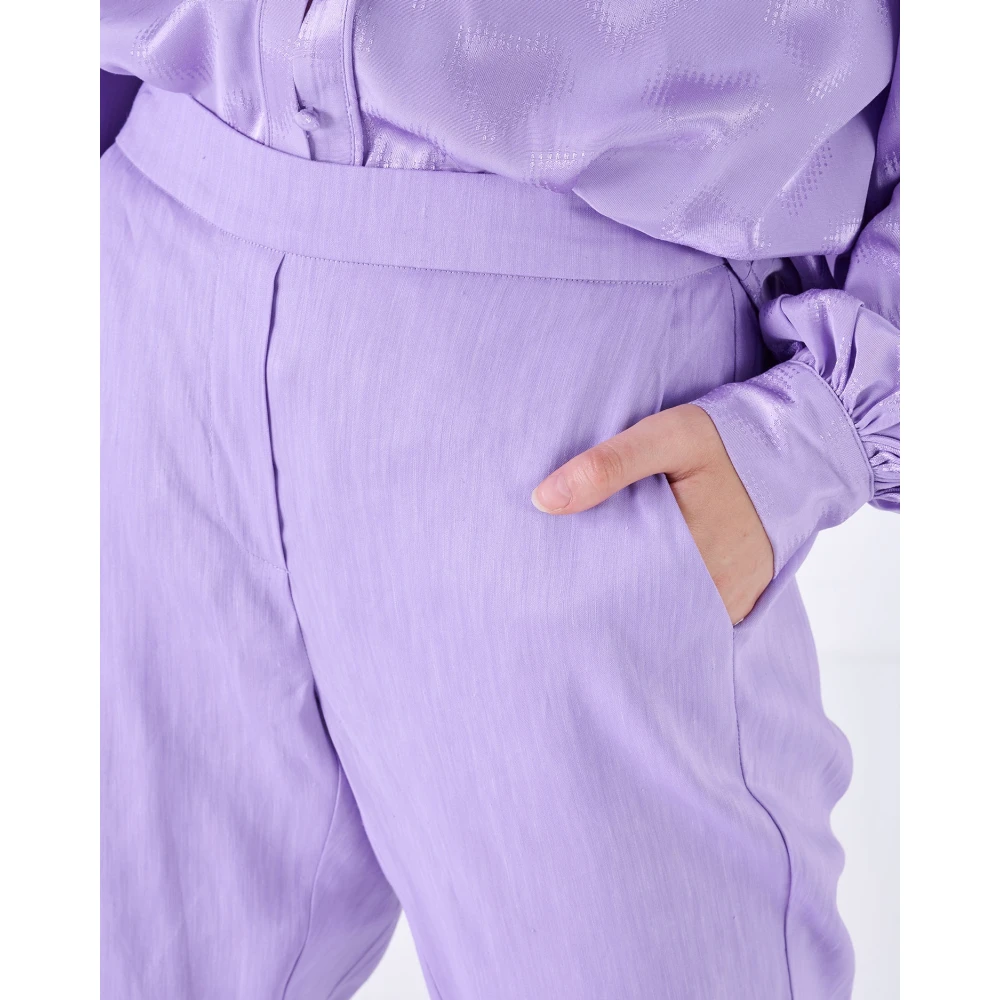 Silvian Heach Straight Trousers Purple Dames