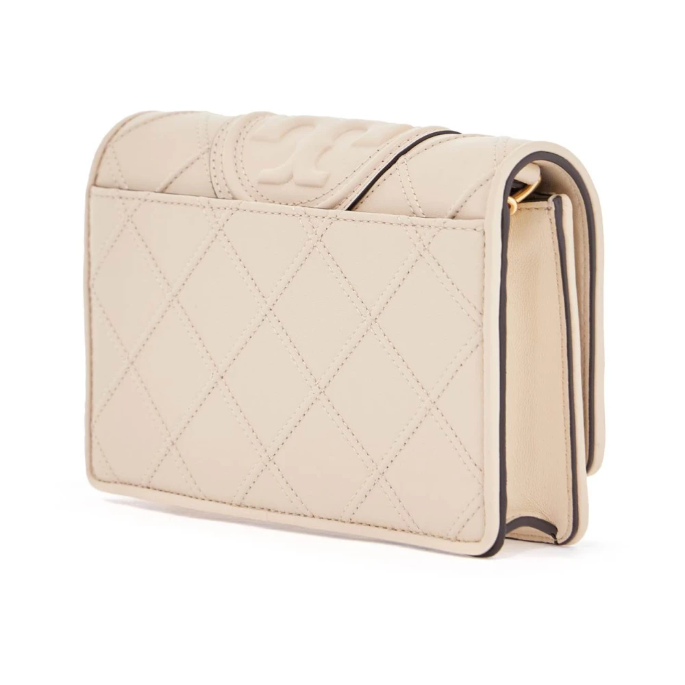 TORY BURCH Diamantquilted Crossbody Tas Beige Dames