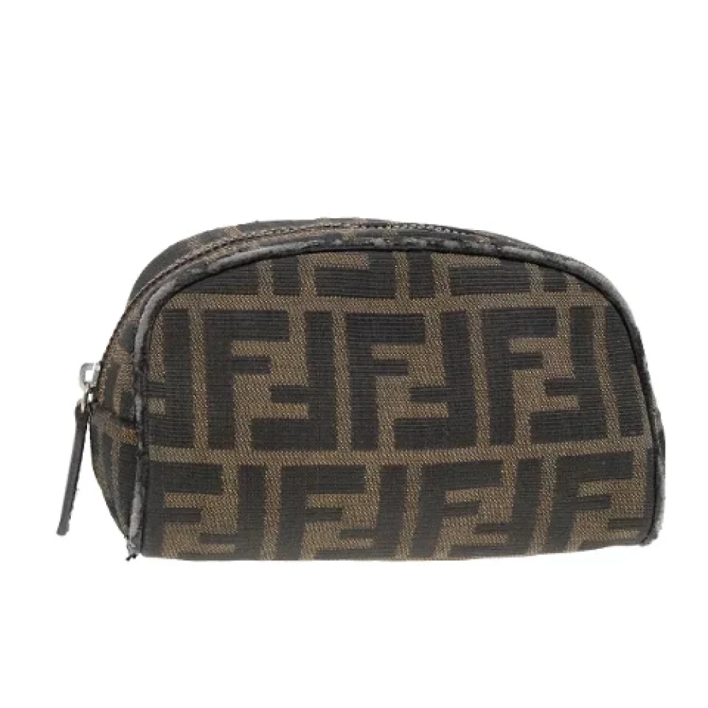 Fendi Vintage Pre-owned Canvas pouches Brown Dames