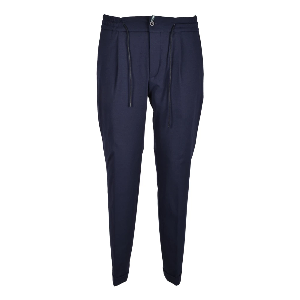 Michael Coal Katoenmix Stretch Broek Blue Heren