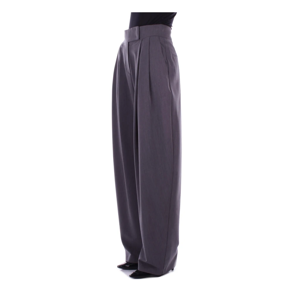 pinko Grijze Wijde Broek met Ritssluiting Gray Dames