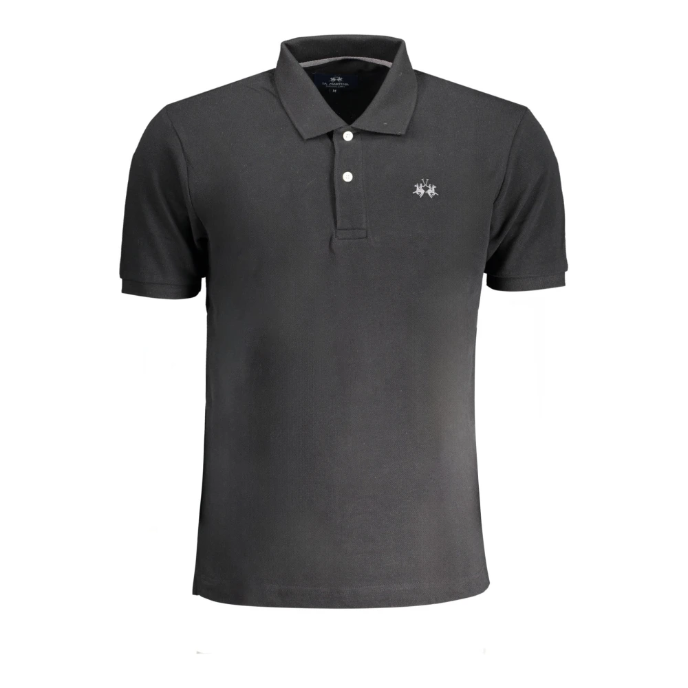 La Martina , Polo Shirts, Male, Black, S, Classic Polo Shirt - Image 4