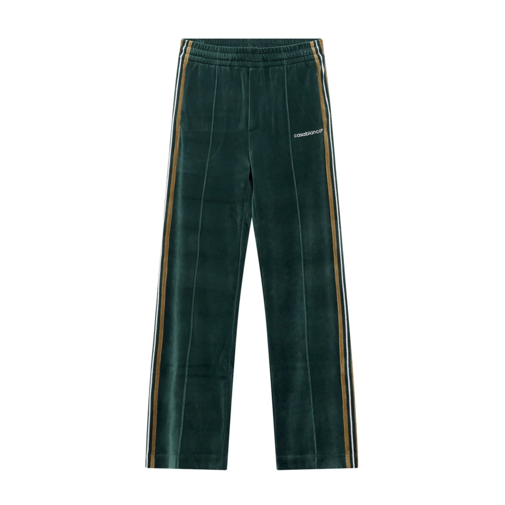 Casablanca Velour Track Trousers - Male - Sweatpants - Green - L - Trousers