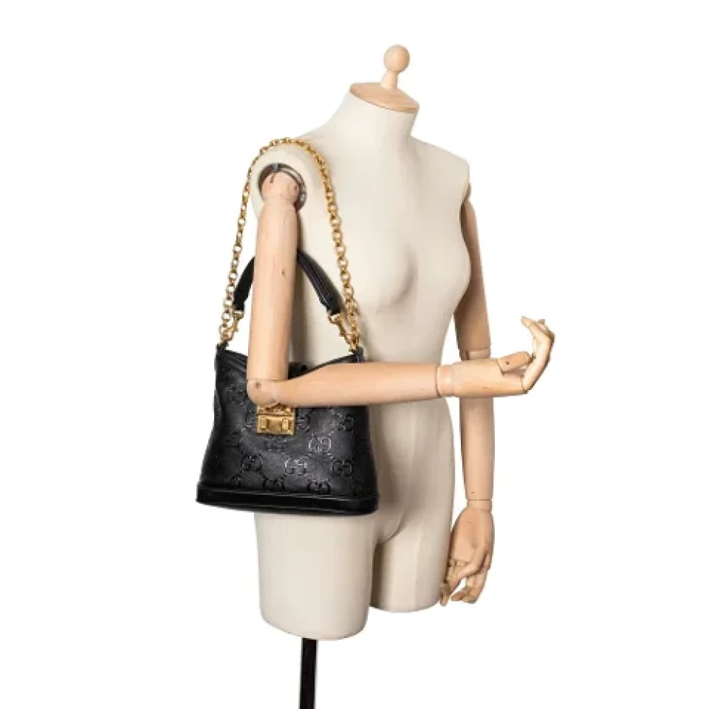 Gucci Vintage Pre-owned Leather gucci-bags Black Dames