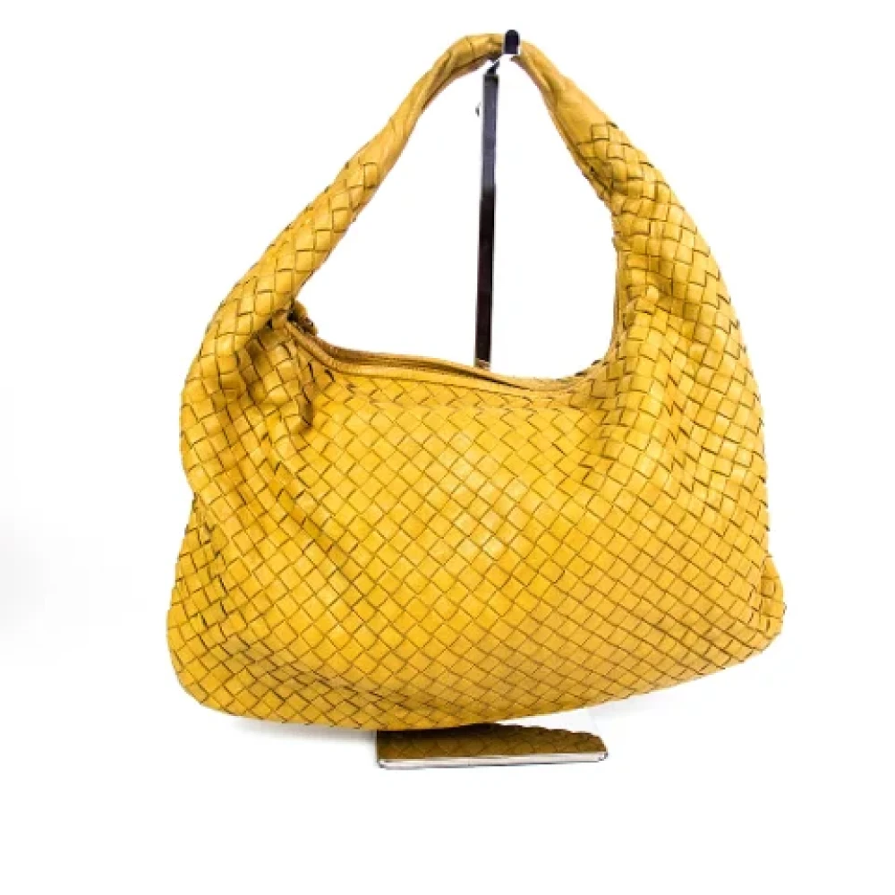 Bottega Veneta Vintage Pre-owned Leather handbags Yellow Dames