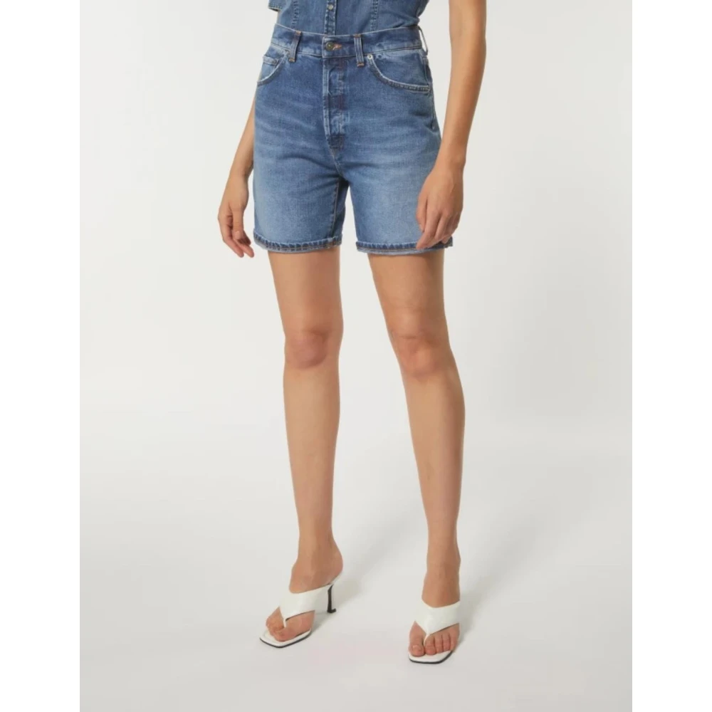 Dondup Stella Lungo Shorts Blue Dames