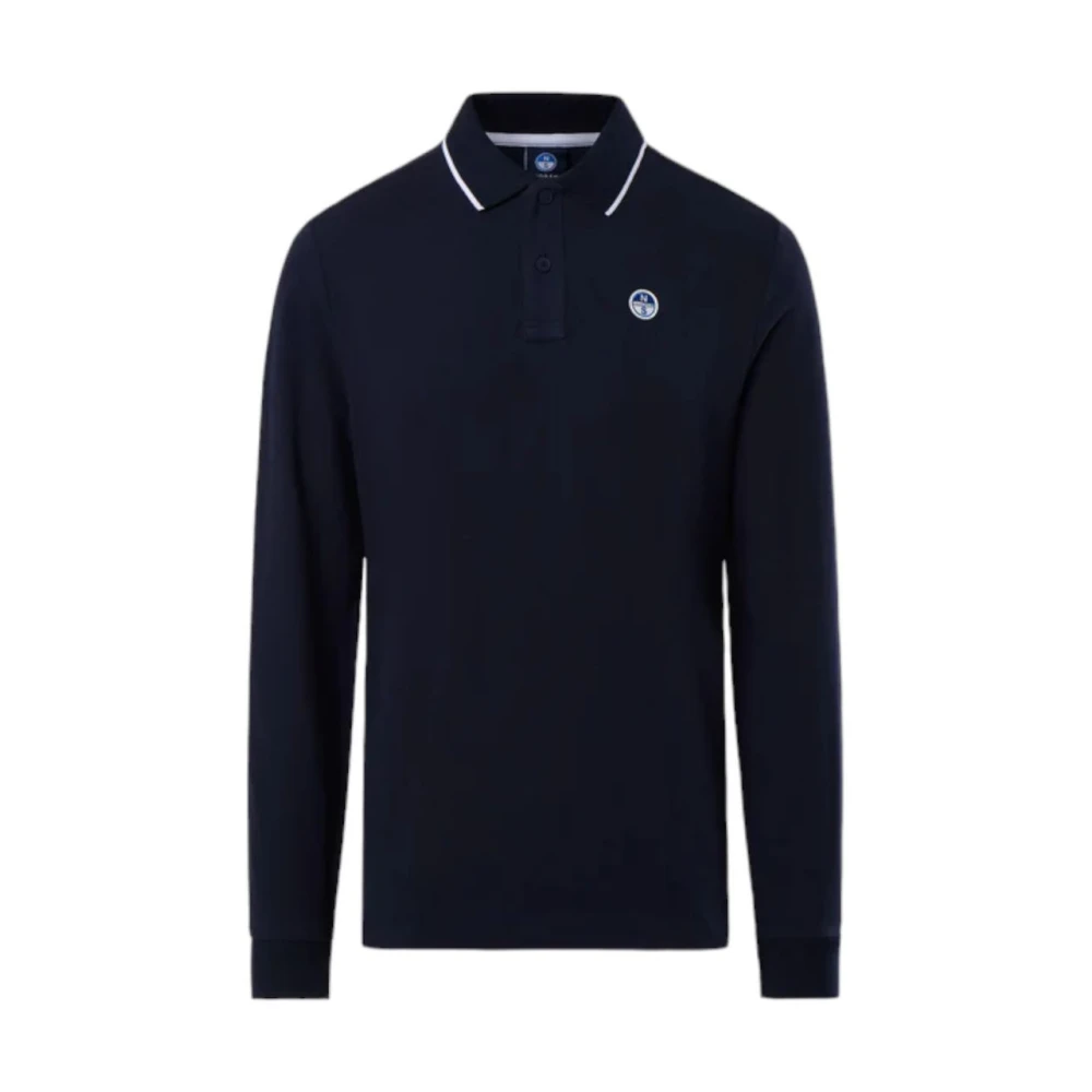 North Sails Lange Mouw Polo Shirt Blue Heren