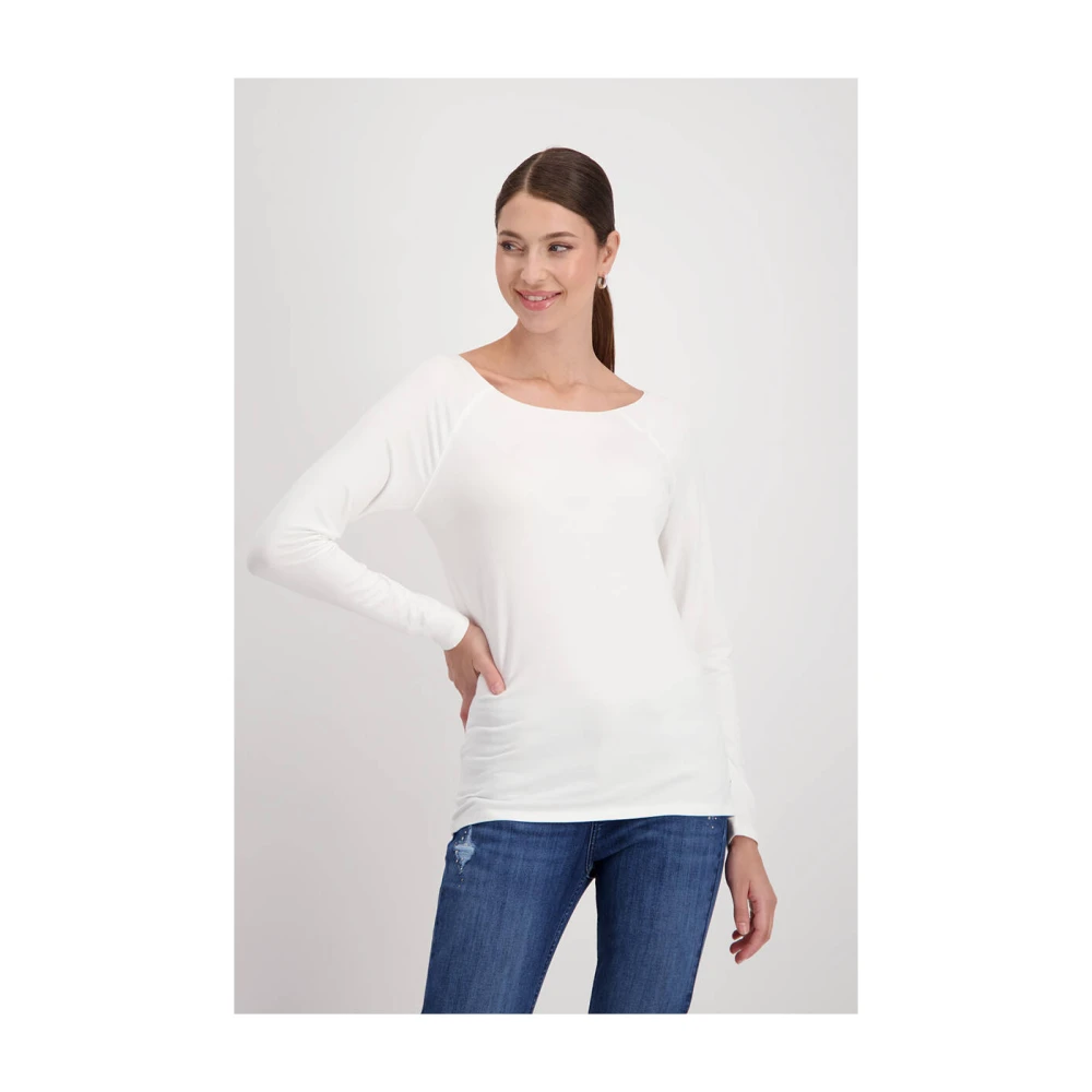monari Stijlvolle Pullover T-shirt White Dames