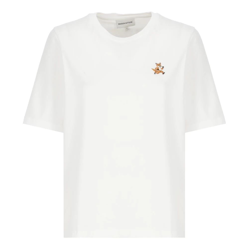 Maison Kitsuné Witte Speedy Fox T-shirt voor vrouwen White Dames
