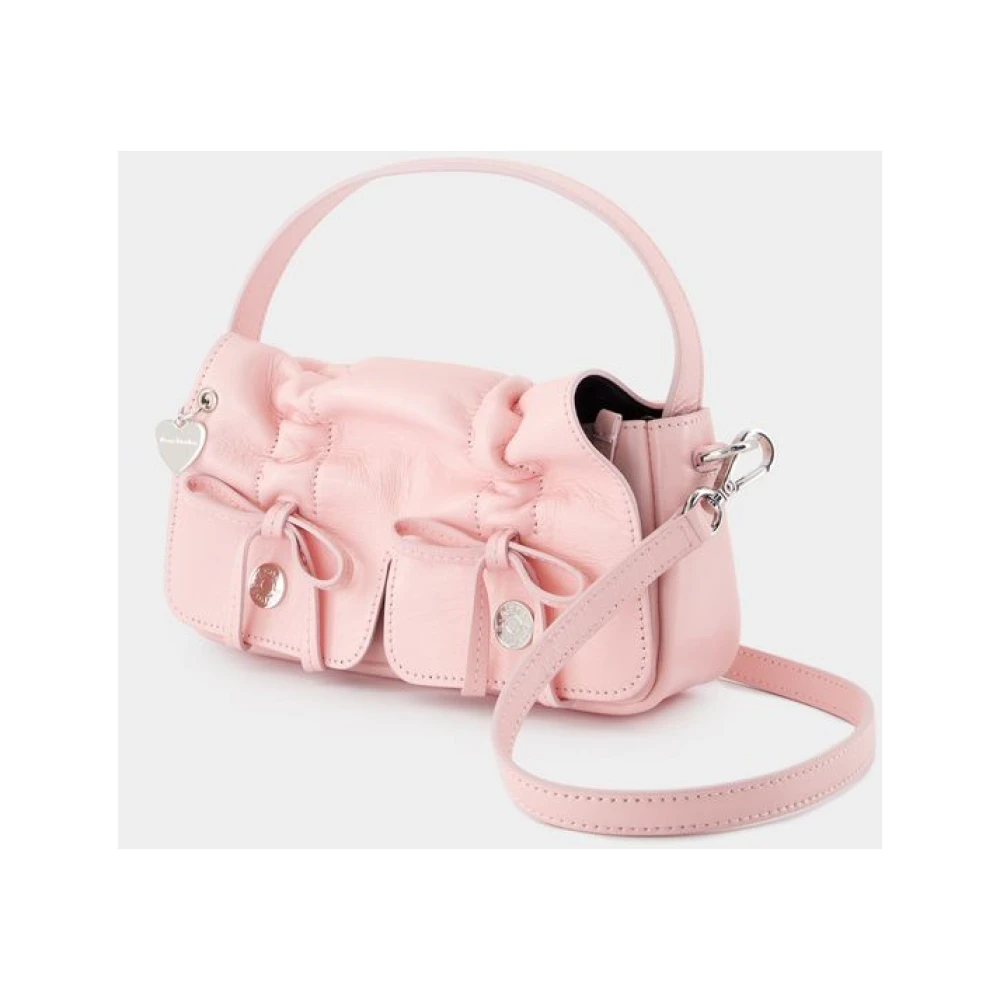 Acne Studios Roze leren Crossbody tas met meerdere zakken Pink Dames
