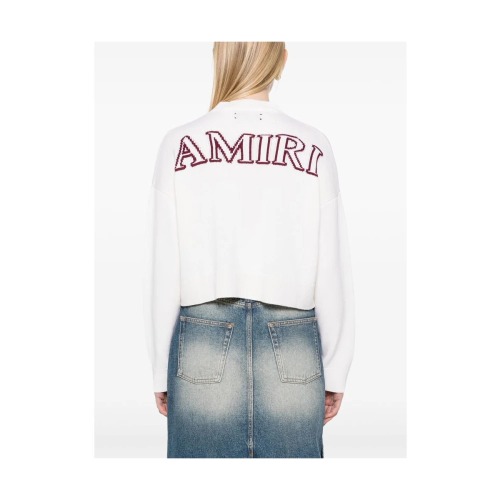 Amiri Beige Crew Neck Sweater Beige Dames
