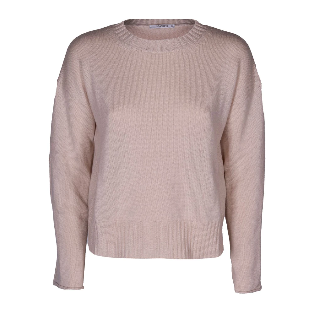 Kangra Dames Coltrui. Lange Mouw. Wol en Cashmere Mix. Pink Dames