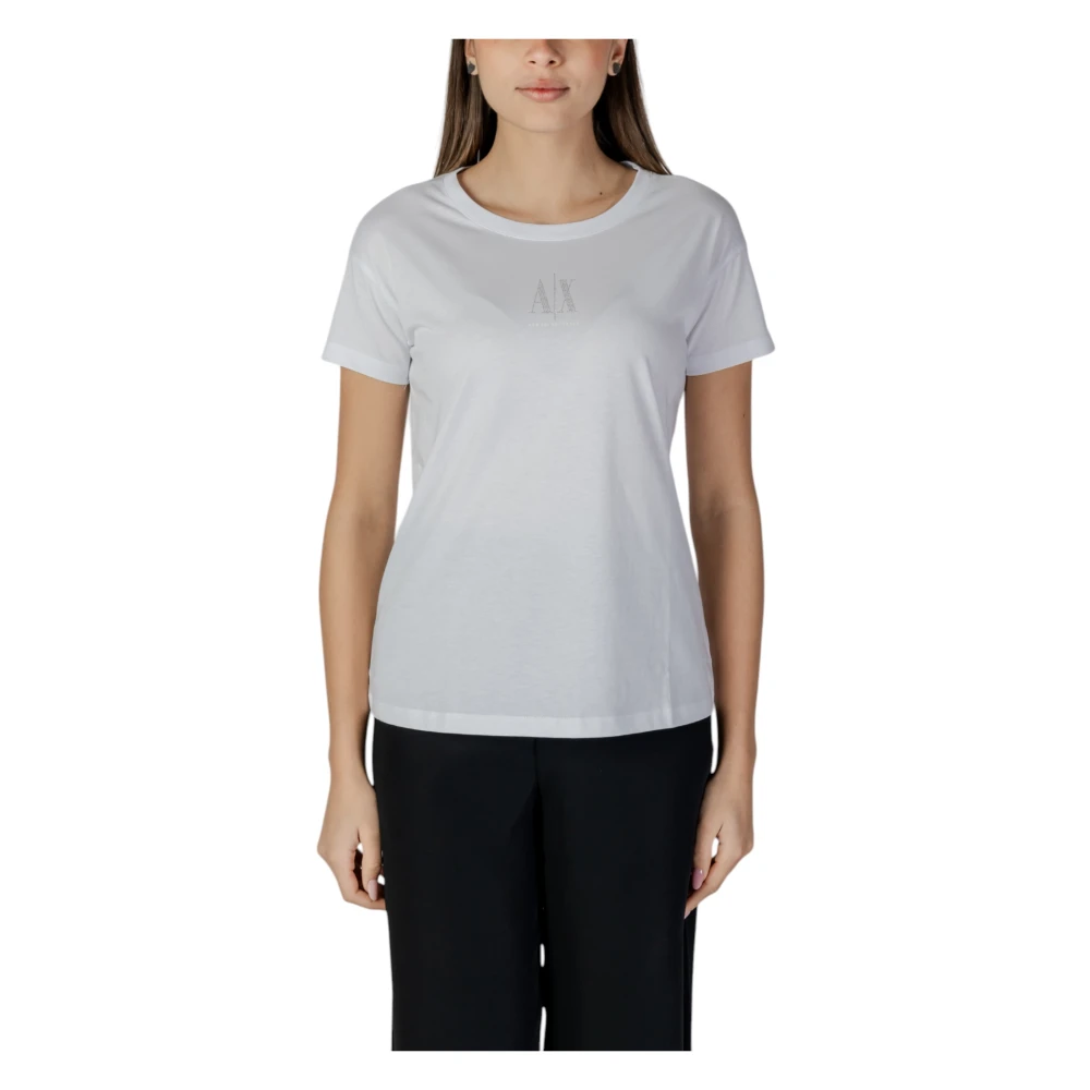 Armani Exchange Women's White T-Shirts, M, Sophisticated High-Waisted Tailored Shorts