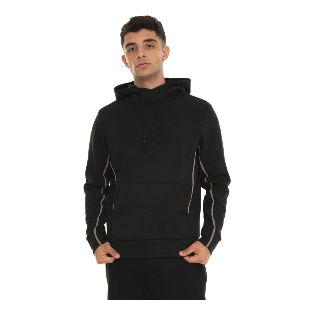 Boss Hoodie met Kangoeroe Zakken Black Heren