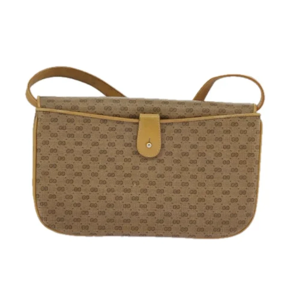 Gucci Vintage Pre-owned Canvas shoulder-bags Beige Dames